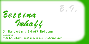 bettina imhoff business card